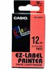 Etiketilint Casio XR-12RD1, 12 mm x 8 m, must punasel