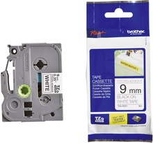 Etiketilint Brother TZe-S221, 8 m, 9 mm, must valgel