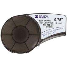 Etiketiprinteri kleebis Brady M21-750-427, 4.26 m x 19.05 mm, läbipaistev/valge, iseliimuv