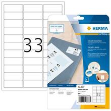 Isetliimuvad etiketid Herma 8837, A4, 63.5 x 25.4 mm, valge paber, 825 tk