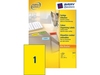 Kleebisetiketid Avery Zweckform, A4, 210 x 297 mm, kollane, 100 lehte
