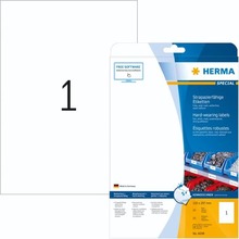 Etiketid Herma 4698, A4, 210 x 297 mm, valge, kleebitav, 25 lehte