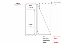 Etiketid Capture Post 105 x 251 mm, 2000 tk/kast, valge