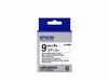 Etiketilint Epson LK-3WBW (C53S653007), 9 mm x 9 m, must valgel, tugev liim
