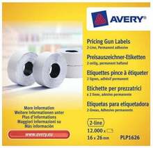 Etiketirull Avery PLP1626, 12000 tk, valge