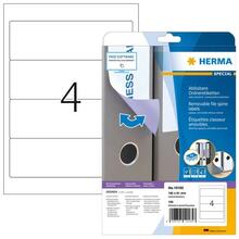 Etiketid HERMA 10165, A4, 192 x 61 mm, valge, kleebitav, 100 tk