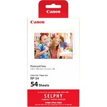 Värviline fotopaber ja lint Canon RP-54, 10 x 15 cm, 54 lehte