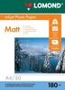 Fotopaber Lomond Photo Inkjet Paper, A4, matt, 180 g/m, 50 lehte