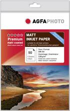 Fotopaber AGFAPHOTO Premium matt, A4, 130 g/m, 50 lehte, AP13050A4M