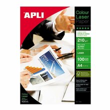 Fotopaber Apli COLOUR LASER GLOSSY, A4, 210 g/m2, 100 lehte
