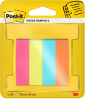 Indeksiribad 3M Post-it Poptimistic, 15 x 50 mm, 4 värvi, 200 tk