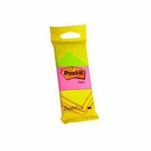 Kleepmärkmed Post-it 6812, 51 x 38 mm, neoon, 100 lehte, 3 pakki