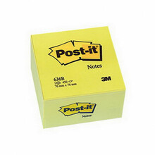 Kleepuvad märkmepaberid 3M Post-it Cube, 76 x 76 mm, 450 lehte, kollane