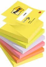 Kleepmärkmepaberid Post-it Z-Notes, 76 x 76 mm, erinevad värvid, 6 tk