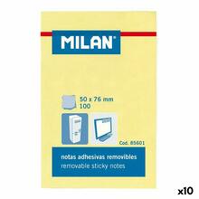 Märkmelehed Milan, 50 x 76 mm, kollane, 100 lehte