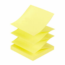 Märkmepaber Forpus Office Z-tüüp, 75 x 75 mm, kollane, 100 lehte