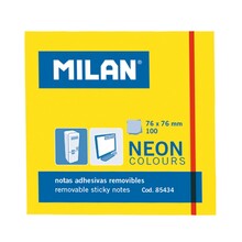 Kleepmärkmepaber Milan 85434, 76 x 76 mm, kollane, 100 lehte