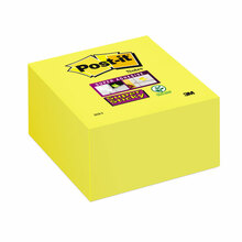Kleepuvad märkmelehed Post-it Super sticky kuubik, 76 x 76 mm, 350 lehte, kollane