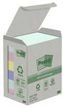 Märkmepaberid 3M Post-it Recycling, 38 x 51 mm, 6 x 100 lehte, erinevad värvid