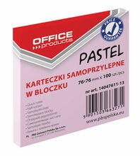Märkmepaber OFFICE PRODUCTS, 76 x 76 mm, 100 tk, roosa