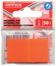 Kleepuvad indeksid OFFICE PRODUCTS, 25 x 43 mm, neoonoranž, 50 lehte