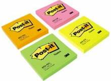 Märkmepaberid Post-it Neon, 76 x 76 mm, 100 lehte, roheline