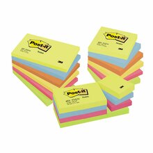 Kleepuvad märkmepaberid Post-it Energetic Colours, 38 x 51 mm, 12 x 100 lehte, 4 värvi