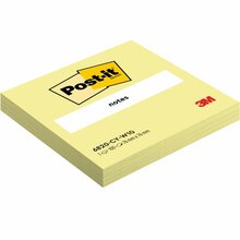 Märkmepaber Post-it 76 x 76 mm, kanariikollane, 100 lehte