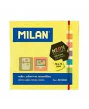 Märkmelehed Milan 4155400, 76 x 76 mm, neoon, 400 lehte