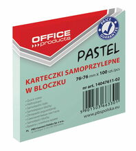 Märkmepaber Office Products, 76 x 76 mm, roheline, 100 tk