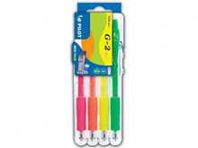 Geelpliiatsid Pilot G-2 Set2Go 0.5 Neon, 4 tk/pk