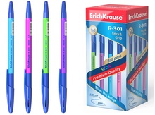 Pastapliiats ErichKrause R-301 Neon Stick&Grip, sinine, 0.7 mm