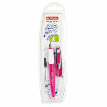 Pastapliiats Herlitz my.pen, vasakukäelistele, roosa-valge