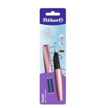 Plunksnapliiats Pelikan Twist P457M, roosa, tindikassettidega