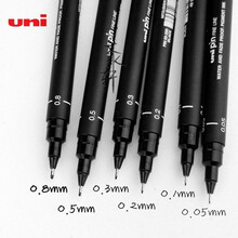 Graafiline tindipliiats Uni Mitsubishi PIN-200, 0,38 mm, must
