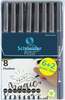 Pastapliiatsid Schneider Pictus, must, 8 tk