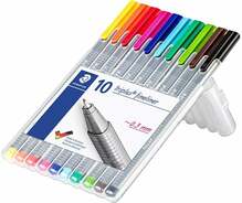 Tindipliiatsite komplekt Staedtler Triplus Fineliner 334, 0,3 mm, 10 värvi