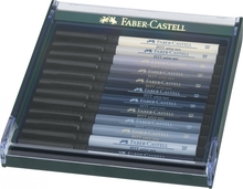 Joonistamispliiatsid Faber-Castell PITT, 12 tk, hallid toonid