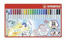 Viltpliiats Stabilo Pen Brush 68, 25 tk, erinevad värvid