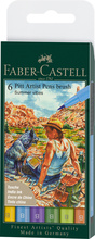 Teptatindipliiatsid Faber-Castell Pitt Artist Pen, Summer vibes, 6 värvi