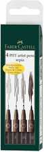 Joonistamismarkerid Faber-Castell PITT, 4 tk, pruun