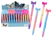 Pastapliiats Lean Toys Pen with Bow Colorful Blue, 0,7 mm