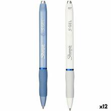 Geelpliiatsid Sharpie S-Gel, 0,7 mm, sinine tint, sinine ja valge korpus, 12 tk