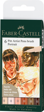 Tindipliiatsite komplekt Faber-Castell PITT Artist Pen, 6 tk