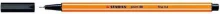 Fineliner Stabilo Point 88, must, 10 tk
