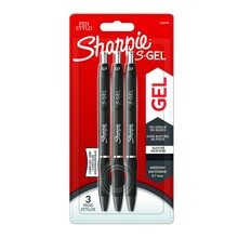 Geelpliiats Sharpie S-Gel, must, 3 tk