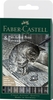 Joonistamispliiatsid Faber-Castell Pitt Artist Pen, 8 tk, must/hall