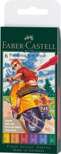 Teptudega markerid Faber-Castell Pitt Artist Pen, 167174, 6 värvi