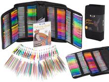 Värvilised geelpastapliiatsid komplektis Roger Pens Set, 120 tk + 120 täidet