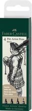 Joonistamispliiatsid Faber-Castell Pitt Artist Pen 199, 4 tk